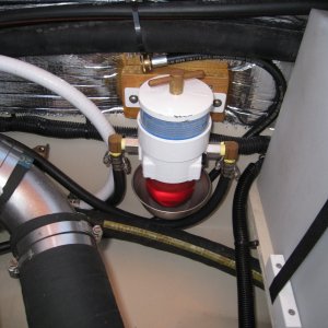 Added Racor 500MA + 2 micron filter for Cummins engine