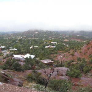 Snow over Sedona in early November, pretty and cool