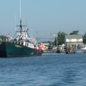 Looking in at the inner harbor in Cape May