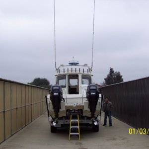 Media 'This angle when traveling to fishing grounds.' in album 'Outrigger Mounts on Radar Arch'