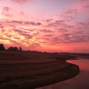 sunset on the Wabash River