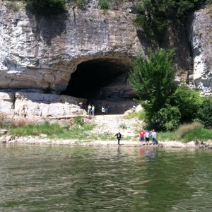 Cave in Rock.  Used by pirates in early 1800's