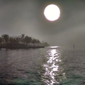 Very cloudy day at sunset