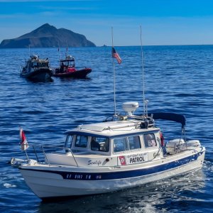 Media 'At CG Memorial Seervice off Santa Cruz Island.  Serving as official photo boat for the event.' in album 'Sealife 4 (Angler model)'