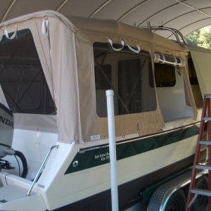 Camper canvas closeup.