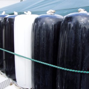 5 Fenders Held by Bungee