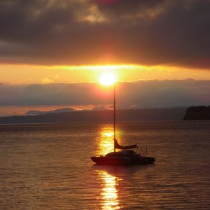 Sunrise off Port Townsend, Port Hudson.