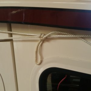 Aft Cabin tie on hand hold bar