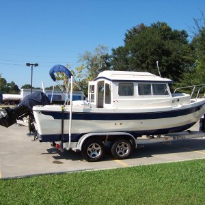 Media 'C-Swell hooked up to our 1990 F-250 Ford ready to head for Durango, CO.' in album 'Bill and Sue with their new 2003 C-Dory 22 in Lafayette, Louisiana.'