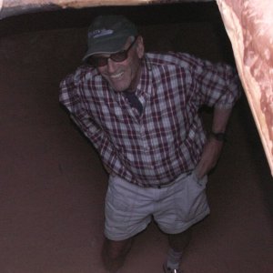 Bill in Kiva at Defiance House at Forgotten Canyon 9-23-08
