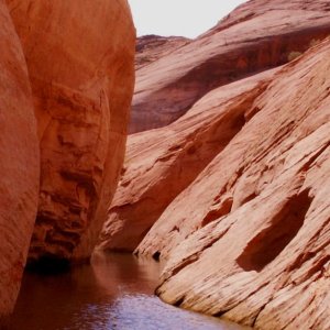 Approaching End of Labyrinth Canyon in Dinghy 9-16-08