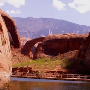 First Glimpse of Rainbow Bridge from Trail 9-19-08