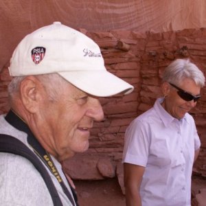 George and Janice (Sea Quest) at Defiance House in Forgotten Canyon 9-23-08