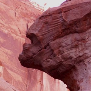 Natural or Carved - That is the Question in Forbidding Canyon 9-19-08