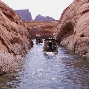 Rocky Top and Cavu in a Slot at Face Canyon 9-17-08
