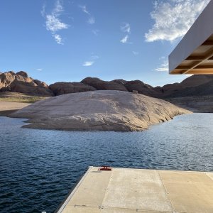 Low water around Oak Canyon outhouse