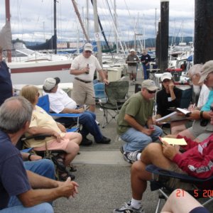 Good attendance for the Gulf Island Meeting (note that it hasn't started raining YET!)