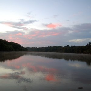 Sunset on the river