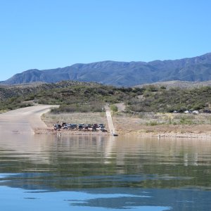 Roosevelt Lake, Cholla Boat Ramp where we launched.
