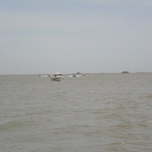 The group leaving Rio Vista for the Duck Club