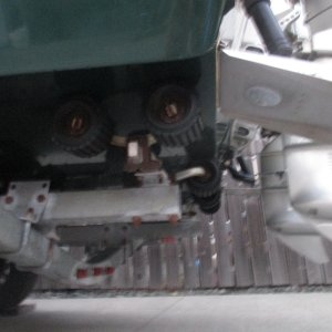 Photo shows support structure that trailer gives to stern of boat.