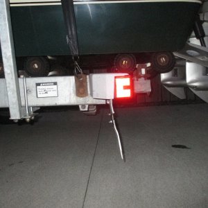 Rollers at stern of boat.