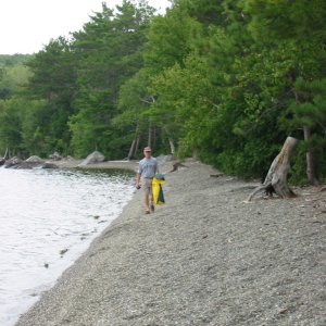 This gravely beach is as close to sand as Moosehead has to offer.