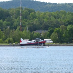 Had to share our anchorage with the local airlines. Glad we missed the previous week's fly-in of over 100 planes.