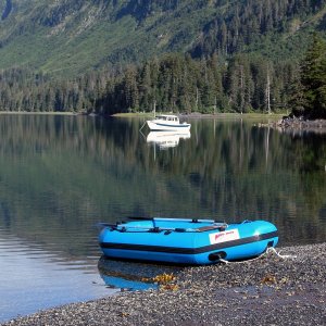 (AnchortownJim) Alaska Series 220TDS Dinghy in Hummer Bay PWS, 7/24/04