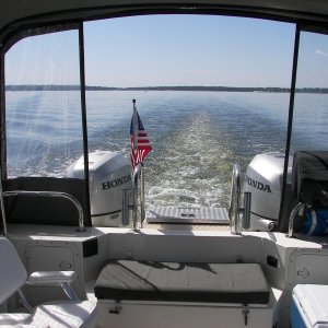 Media 'Generator can run fine underway!' in album 'Everybodys' dream!  A Tractor Supply box on your C-Dory!'