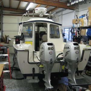 Twin Honda 50's installed