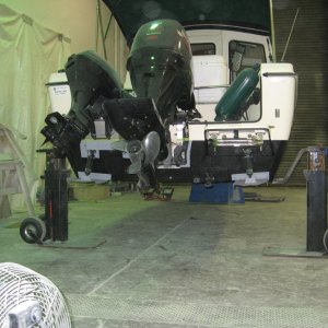 Media 'CDancer being bottom painted in our shop' in album 'Electronics Rigging'