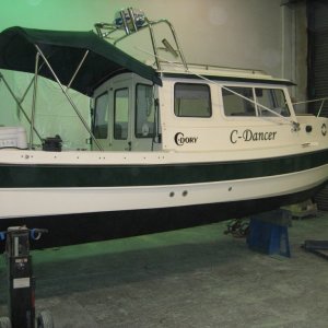 CDancer being bottom painted in our shop