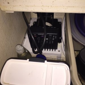 Smartpump under galley shelf