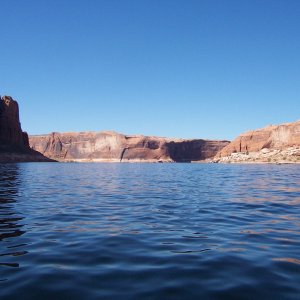 Looking down the lake where the Escalante River Arm enters the lake 9/24
