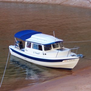 C-Swell on the beach in Reflection Canyon 9-24