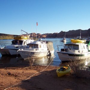 Back on the beach from the left Lori Ann, C-Hawk and C-Idaho at Oak Canyon 9-25
