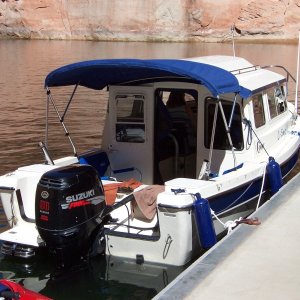 C-Swell at the dock at Raibow Natural Bridge 9-26