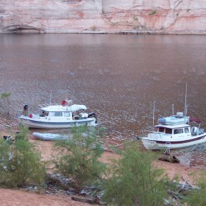 C-Dory from New Mexico with John? and Constant Craving with Steve and Diana on board in Explorer Canyon 9-26
