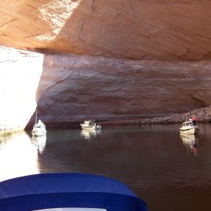 Two Bears, Hunky Dory and Rana Verde at La Gorce Arch in Davis Canyon on the Escalante River Arm 9-27