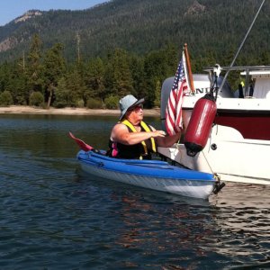 Patty Has Mastered Getting in Her Kayak from Swim Step 9-10-11