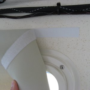 Roll ups have a continuous 1 inch strip along the top to attach to wall about 2-3 inches above window frame depending on obstructions