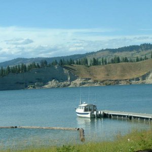 dock at Hunters ramp on Lake Roosevelt  July 03