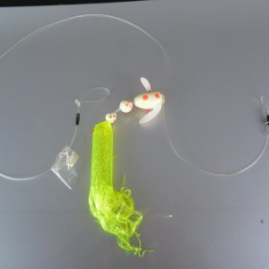 quick, easy to tie halibut rig for anchor, or, drifting