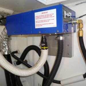 combustion air drawn from outside, bad air goes overboard
