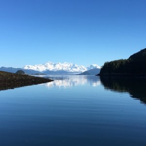 the fair-weather mountains on the commute out of town on a rare sunny day