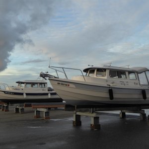 Media 'All cleaned up and ready for the next trip. 52 nm on this trip. Now at 226 total hours on the Merc.' in album 'Arrived at marina 2PM on a drizzly Saturday afternoon. But the rain stopped as soon as I left the dock!'
