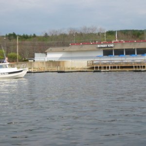 Media 'Hey, a Buger King with slips!' in album 'The "dories" awaiting the start of a Winnipesaukee cruise at the Y Landing Marina.'