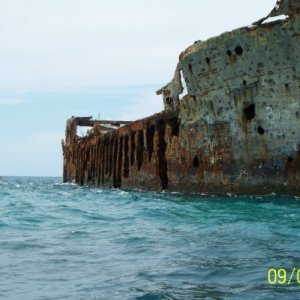 Media 'Wreck of the Sanpano. Great snorkling spot.  Millions of fish.' in album 'Queens Highway.'