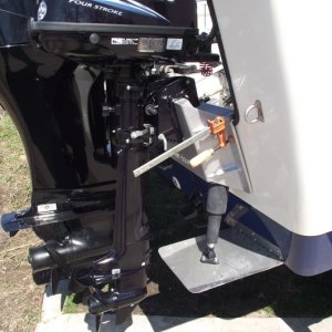Quartering view of Kicker & Mini Jacker clamped in place.